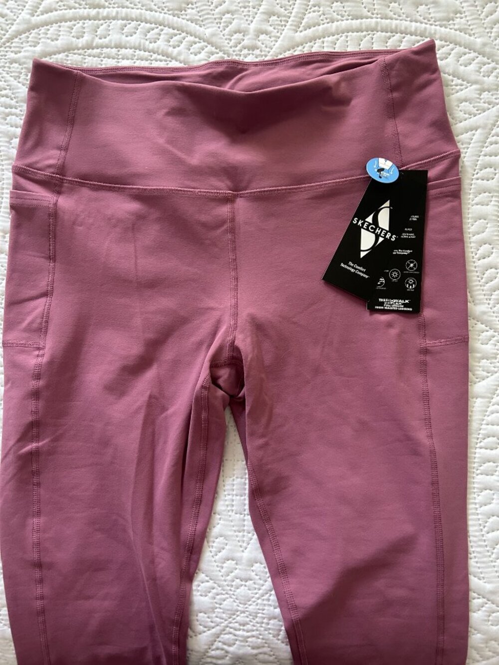 NWT Skechers Go Walk High‑Waisted Leggings • Dusty Pink • Size XL - Picture 2 of 3